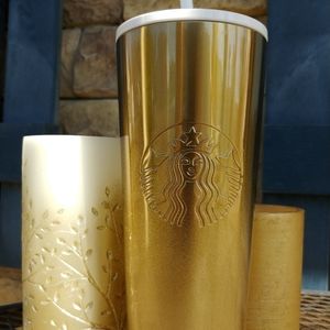 2019 NEW Starbucks Gold Ombre Glitter Tumbler